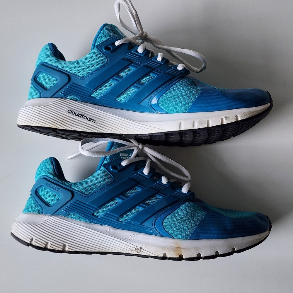Adidas Duramo Running Shoes Womens 9 Cloudfoam Athletic Sneakers Turquoise Shoes - Picture 8 of 16